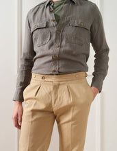 Load image into Gallery viewer, GARMENT DYED LINEN MILITARY SHIRT
