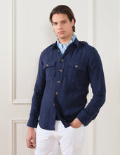 Load image into Gallery viewer, GARMENT DYED LINEN MILITARY SHIRT
