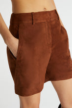 Load image into Gallery viewer, Suede bermuda shorts with handmade shading effect
