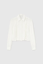 Load image into Gallery viewer, Cropped shirt with micro pleat
