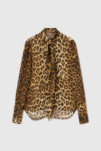 Load image into Gallery viewer, Silk chiffon shirt with animal print
