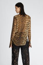 Load image into Gallery viewer, Silk chiffon shirt with animal print
