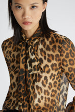 Load image into Gallery viewer, Silk chiffon shirt with animal print
