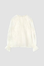 Load image into Gallery viewer, Organza blouse with lace applications
