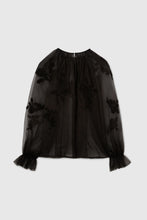 Load image into Gallery viewer, Organza blouse with lace applications
