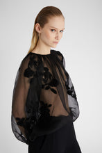 Load image into Gallery viewer, Organza blouse with lace applications
