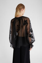 Load image into Gallery viewer, Organza blouse with lace applications
