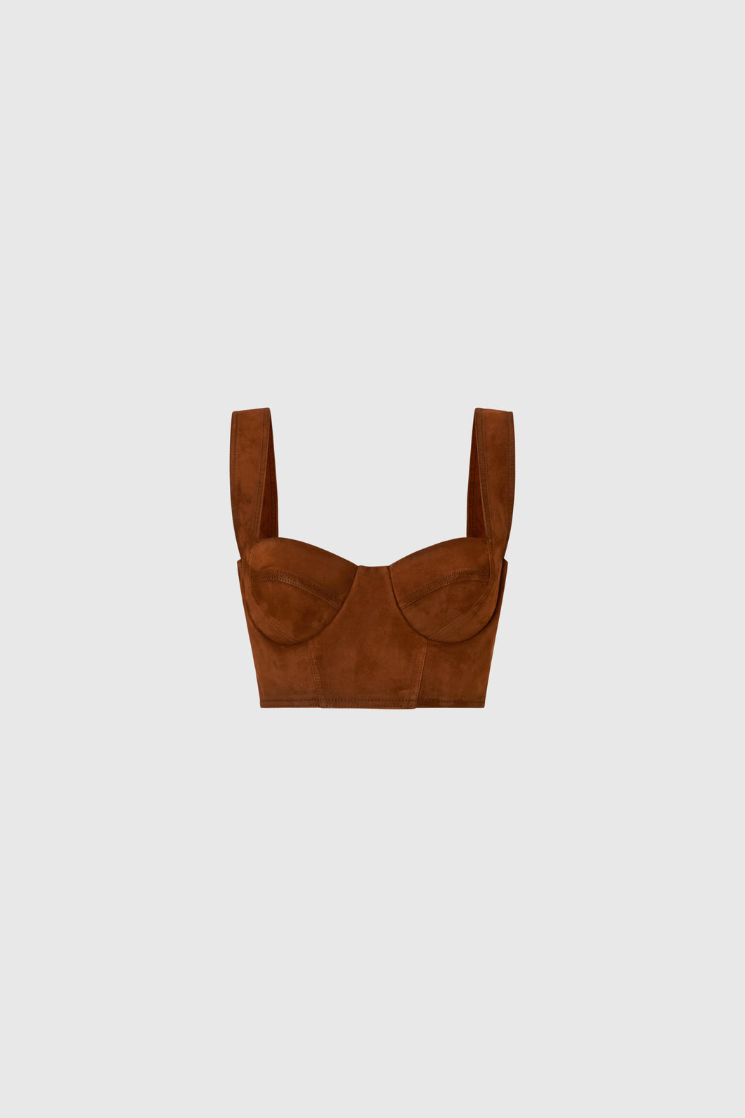 Suede bustier top