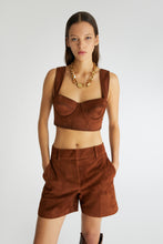 Load image into Gallery viewer, Suede bustier top
