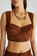 Load image into Gallery viewer, Suede bustier top
