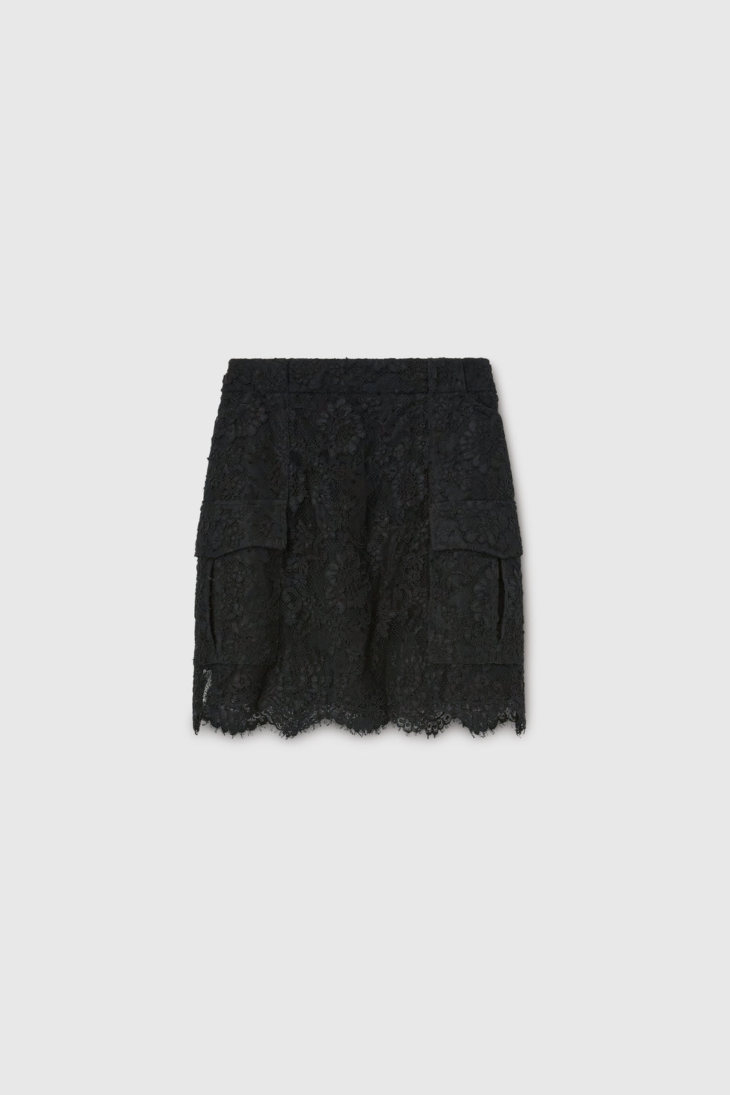 Rebrodé lace mini skirt