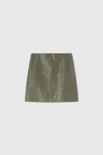 Load image into Gallery viewer, Crocodile print leather miniskirt
