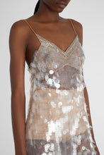 Load image into Gallery viewer, Long lingerie dress with sequins
