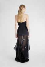 Load image into Gallery viewer, Silk and lace bustier dress with skirt
