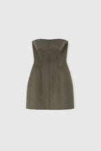 Load image into Gallery viewer, Short bustier dress in double wool
