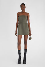 Load image into Gallery viewer, Short bustier dress in double wool
