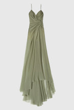 Load image into Gallery viewer, Long silk dress with slit
