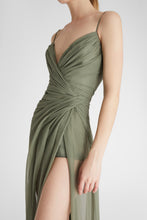 Load image into Gallery viewer, Long silk dress with slit
