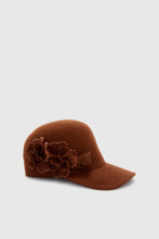 Load image into Gallery viewer, Baseball hat with flower appliqué
