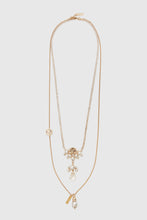 Load image into Gallery viewer, Multi-chain necklace with stones and pearls
