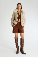 Load image into Gallery viewer, Bomber jacket with shearling collar
