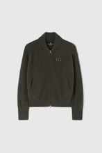 Load image into Gallery viewer, Pure cashmere bomber jacket with logo
