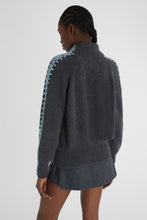 Load image into Gallery viewer, Pure cashmere bomber jacket with handmade Scervino stitch
