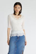 Load image into Gallery viewer, Mohair blend jumper with lace
