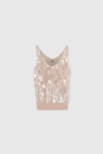 Load image into Gallery viewer, Pure merino wool tank top with sequins
