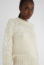 Load image into Gallery viewer, Alpaca blend jumper with handmade embroidery
