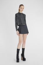 Load image into Gallery viewer, Wool and cashmere blend cardigan with hand-applied micro-crystals
