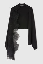 Load image into Gallery viewer, Pure cashmere stole with lace
