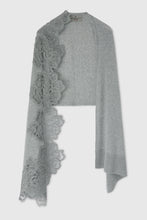 Load image into Gallery viewer, Pure cashmere stole with lace
