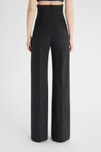 Load image into Gallery viewer, Wool bootcut trousers with waistband
