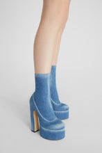 Load image into Gallery viewer, Denim ankle boot
