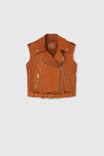 Load image into Gallery viewer, Leather biker waistcoat
