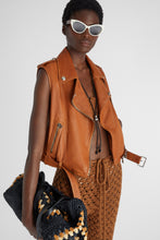 Load image into Gallery viewer, Leather biker waistcoat
