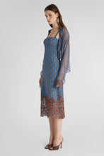 Load image into Gallery viewer, Pure silk chiffon shirt with lace details and micro flower print
