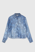 Load image into Gallery viewer, Regular fit denim print viscose devorè shirt
