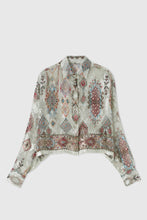 Load image into Gallery viewer, Regular fit viscose devorè shirt in geometric print
