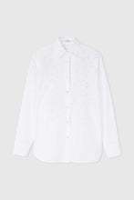 Load image into Gallery viewer, Oversize cotton poplin shirt with geometric cut-out
