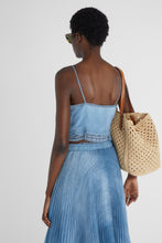 Load image into Gallery viewer, Short top with fine straps and valencienne lace
