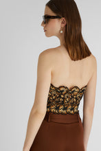 Load image into Gallery viewer, Structured macramé lace bustier
