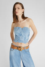Load image into Gallery viewer, Structured bustier with handmade appliqués
