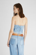 Load image into Gallery viewer, Structured bustier with handmade appliqués
