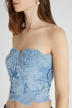 Load image into Gallery viewer, Structured bustier with handmade appliqués
