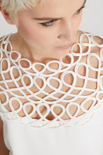 Load image into Gallery viewer, Short flared dress with soutache work on the neckline
