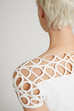 Load image into Gallery viewer, Short flared dress with soutache work on the neckline
