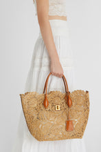 Load image into Gallery viewer, Maggie medium in natural rafia lace
