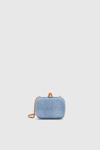 Load image into Gallery viewer, Micro clutch jewel in hand-aged jeans
